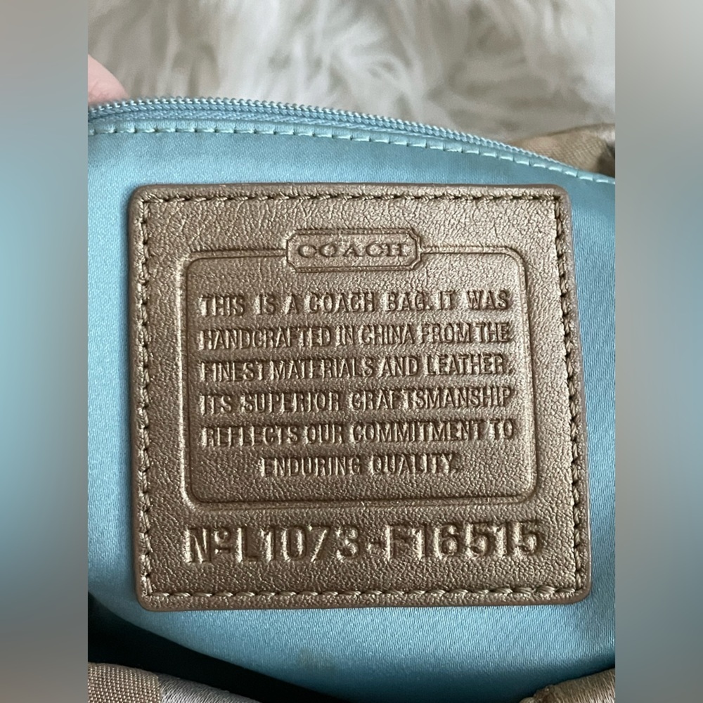 Coach Gold and Cream Crossbody Bag - Picture 11 of 12